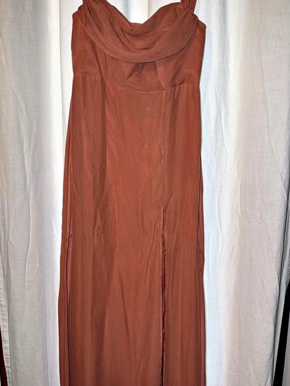 Birdy Grey Mira Chiffon dress in terracotta